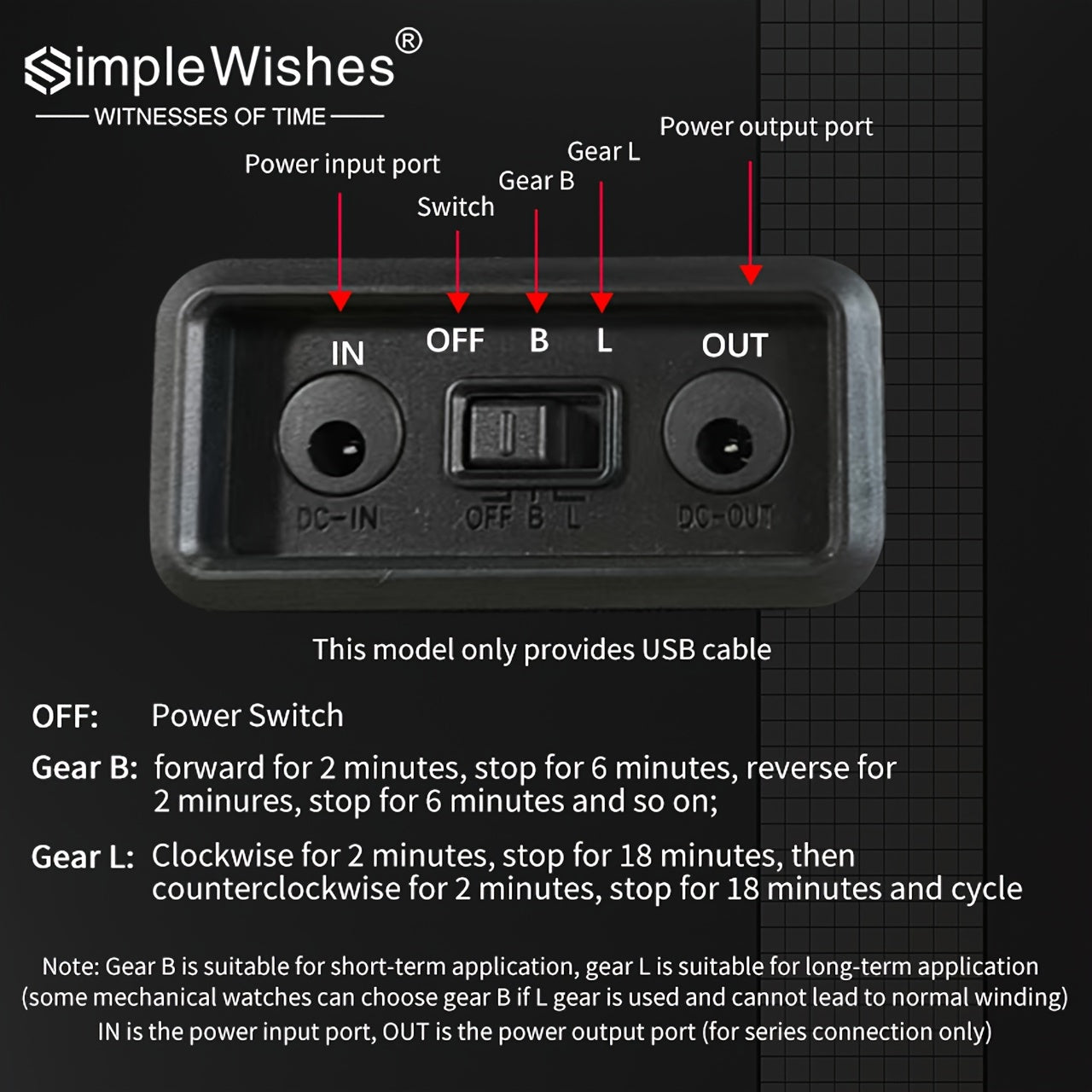 Double Slot Watch Winder with Silent Motor USB Powered for Automatic Watches