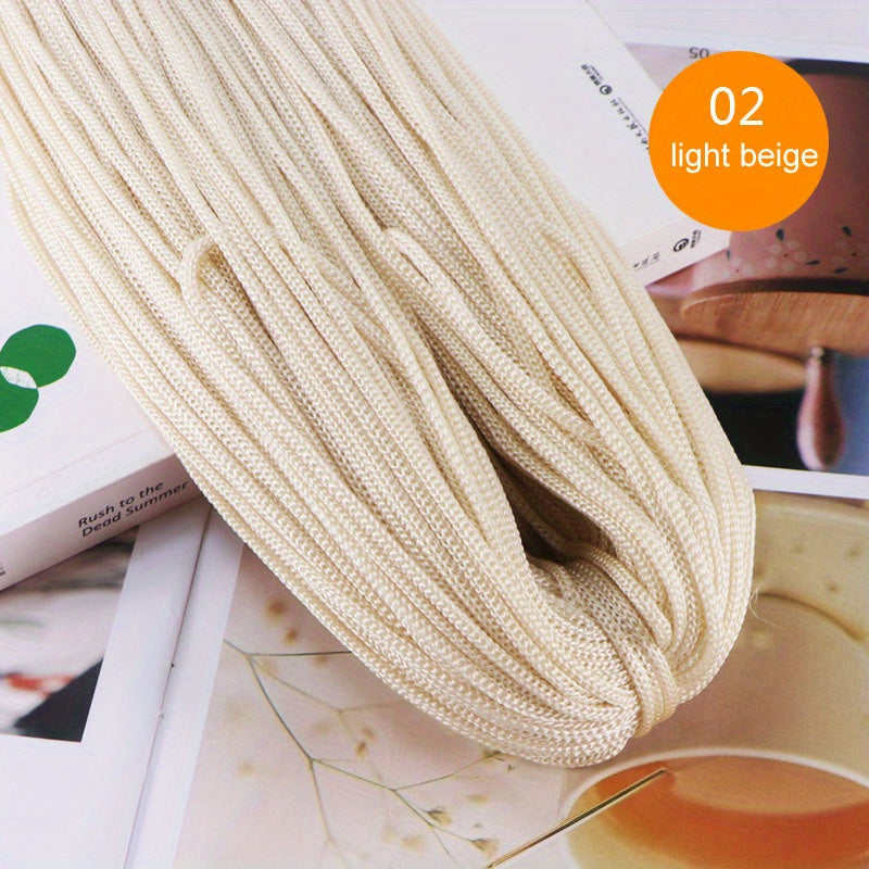 Crocheting Nylon Cord 3mm Hollow Yarn Thread for DIY Bracelets Hats Bags Shoes 200g