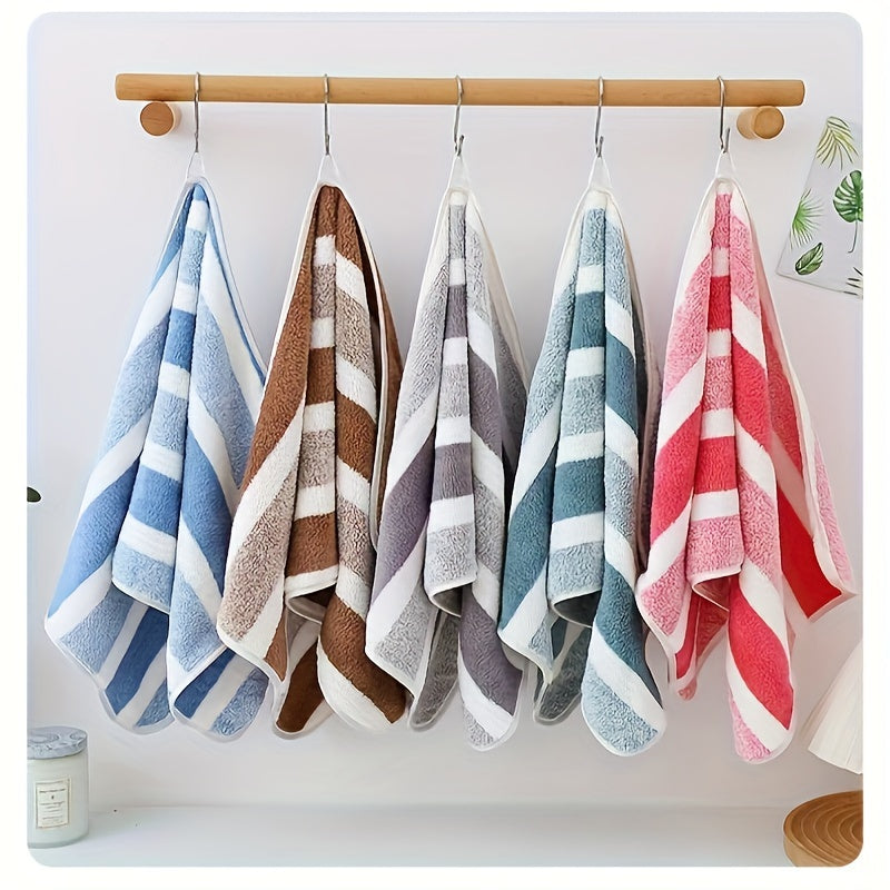 Coral Fleece Towel Set 5 Pieces Quick-Drying Soft Bathroom Hand Towels 34.8 x 74.93 cm