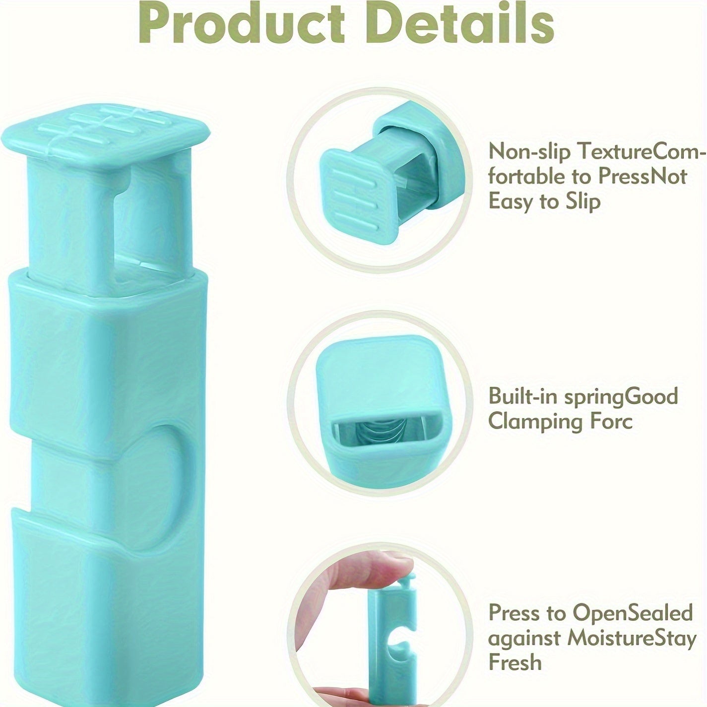 Pinzas de cierre para bolsas de comida selladas Multi-Conjunto, 2, 4, 6 piezas, a prueba de humedad, organizador de cocina