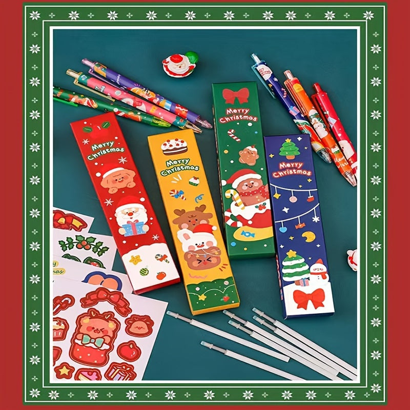 Christmas Stationery Set Creative Holiday Gift 5-Piece Cute Stationery Collection