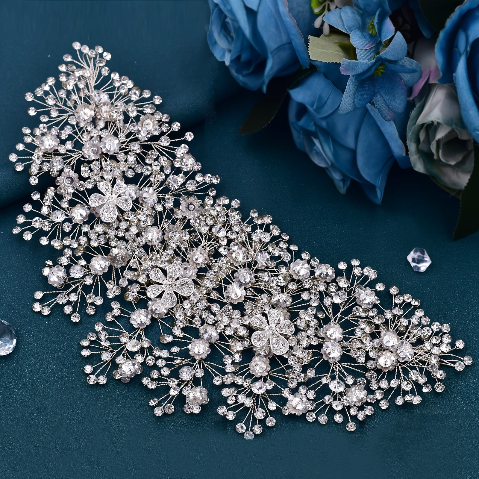 Women's Bridal Wedding Hair Jewelry Rhinestone Headpiece Accessories