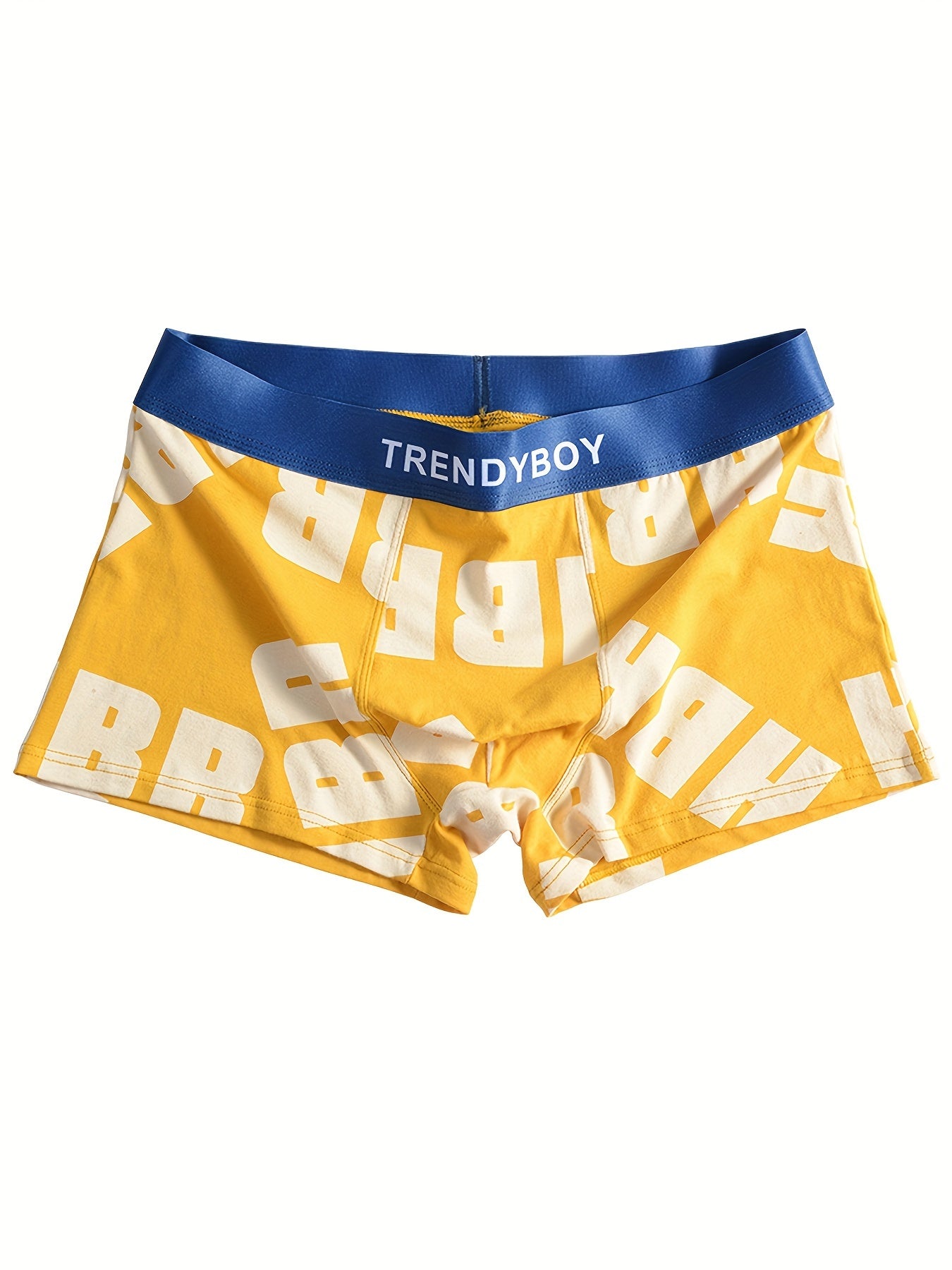Men's Cotton Boxer Briefs with Elastic Waistband and Random Colors
