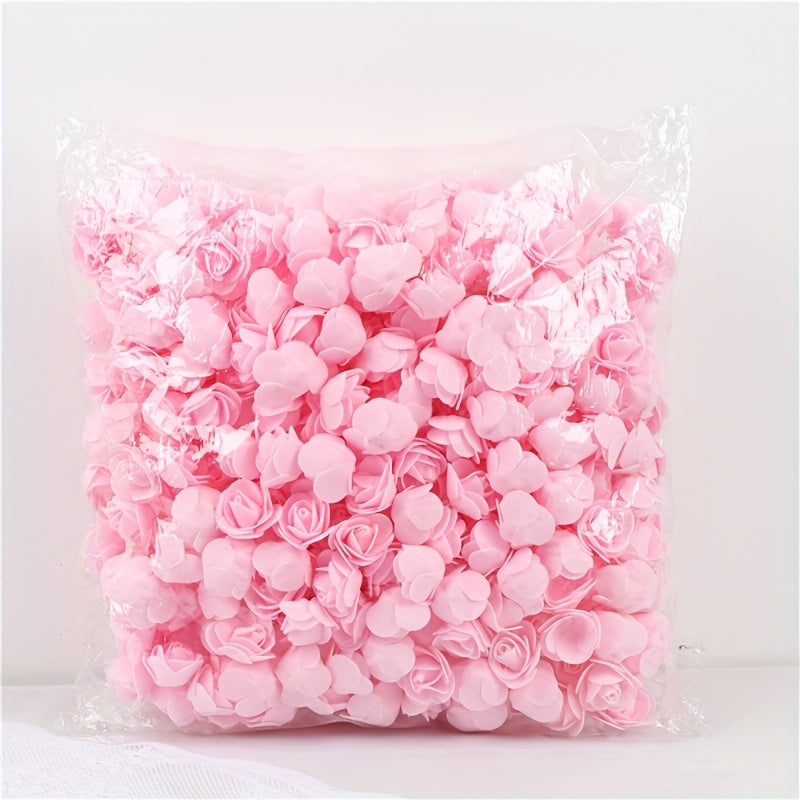 Artificial Red Rose Heads for Valentine's Day Wedding Decor and Gift Accessories 100 Pieces