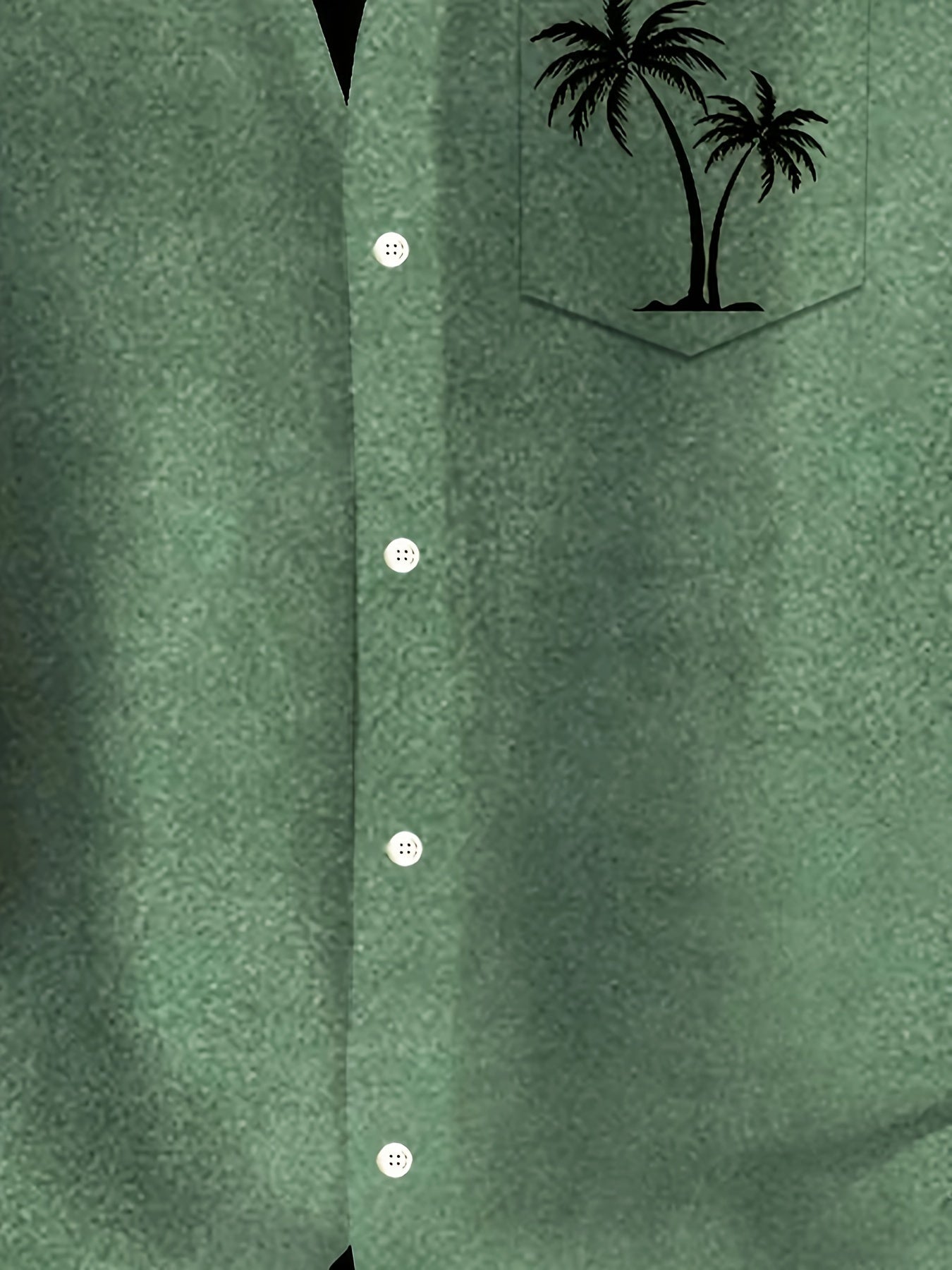 Men's Summer Casual Coconut Tree Print Short Sleeve Button Shirt Plus Size