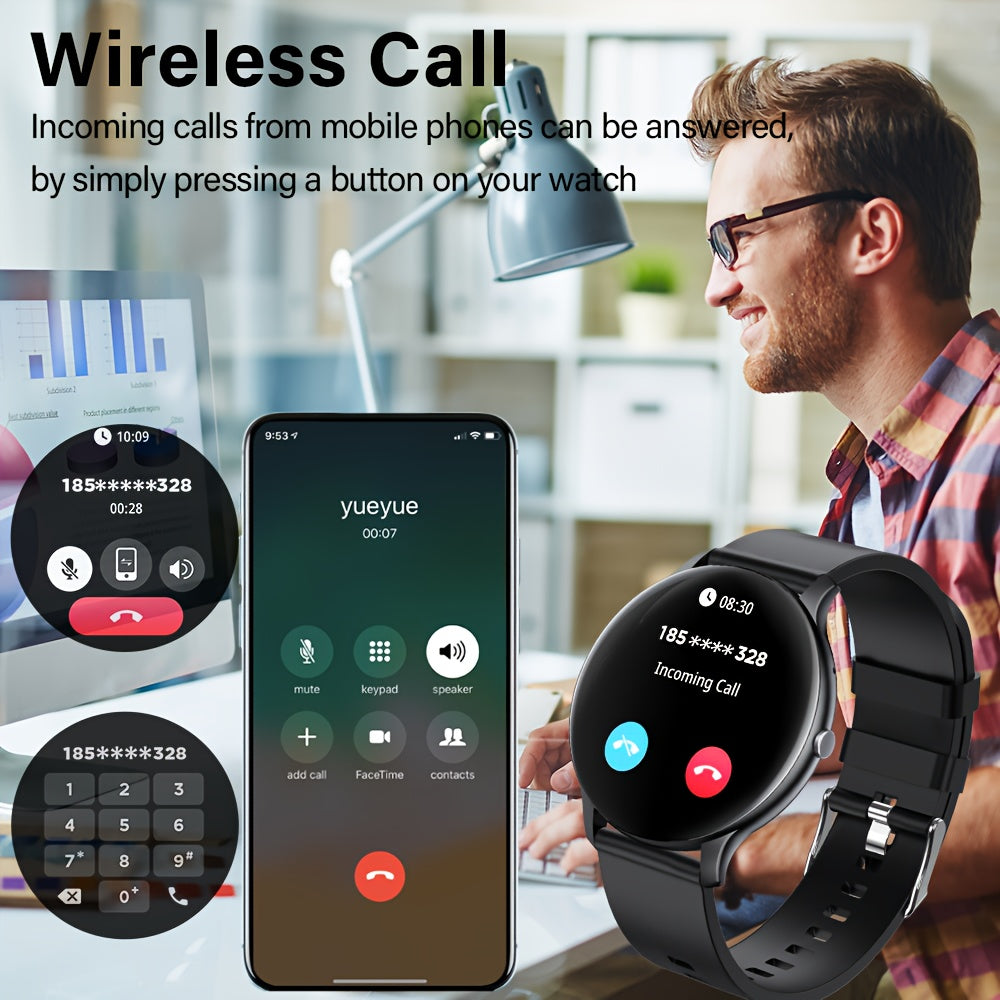 IP68 Водонепроницаемые умные часы с 1,46-дюймовым сенсорным экраном, монитором сна, шагомером, управлением музыкой для Android и iOS