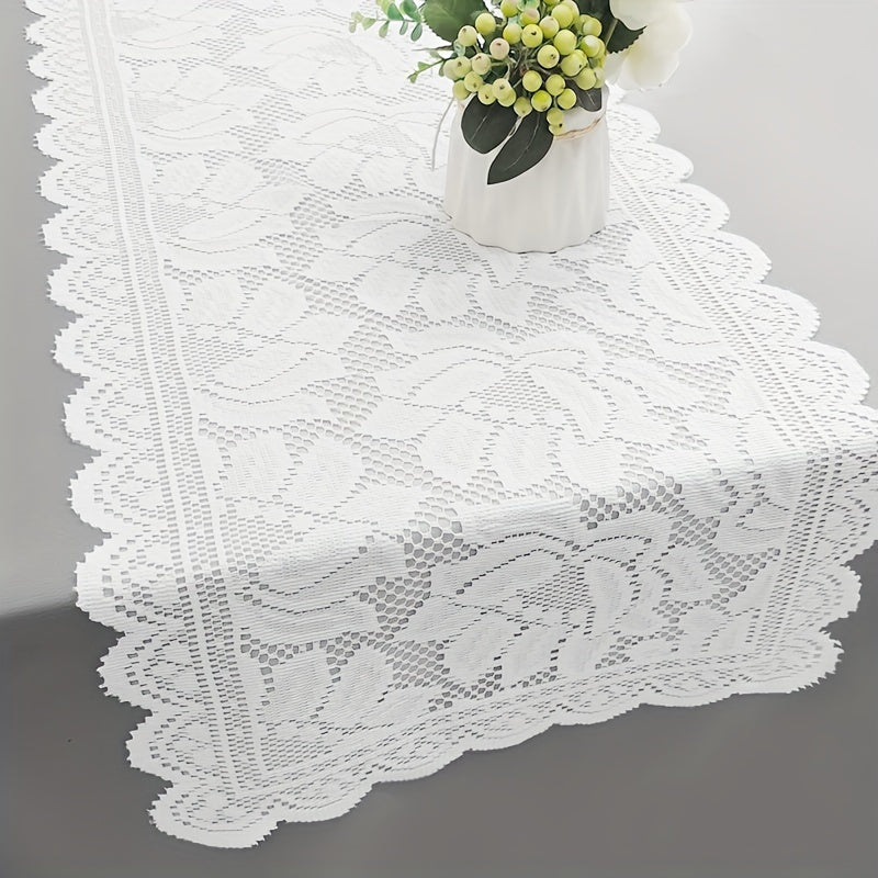 White Lace Table Runner Nordic Style Dining and Living Room Decor