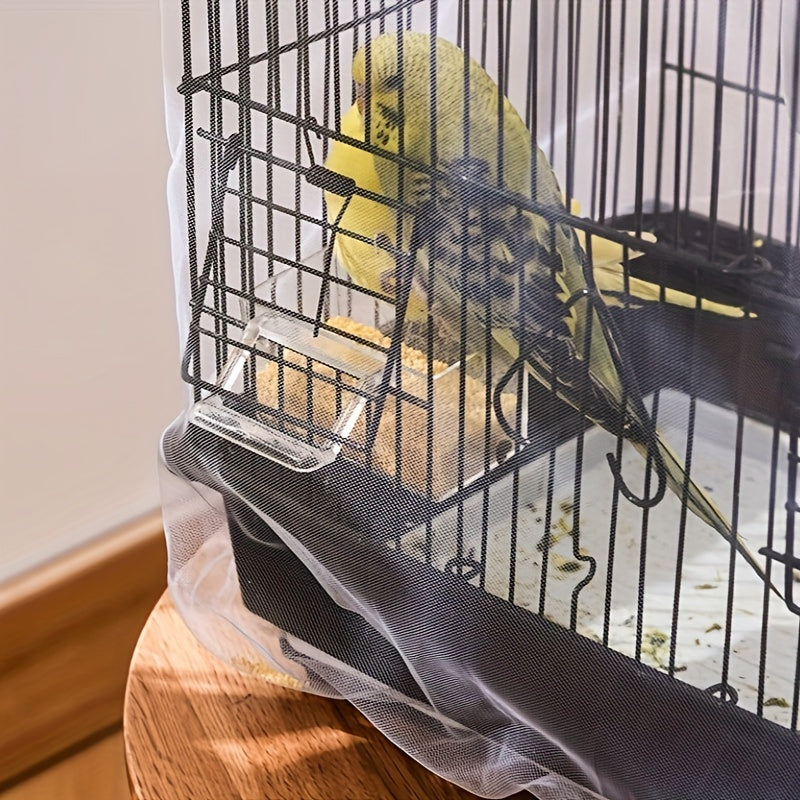 Polyester Bird Cage Cover with Seed Collector Breathable Mesh for Parrots