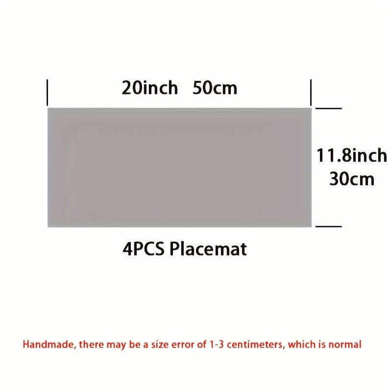 4-6 dona Boho uslubidagi stol osti to'plami yengil hashamat va Nordik uslubidagi stol bezaklari uchun. Ularni mehmonxona stoli osti yoki uy bezaklari uchun idish va plastinka osti sifatida ishlatish mumkin.