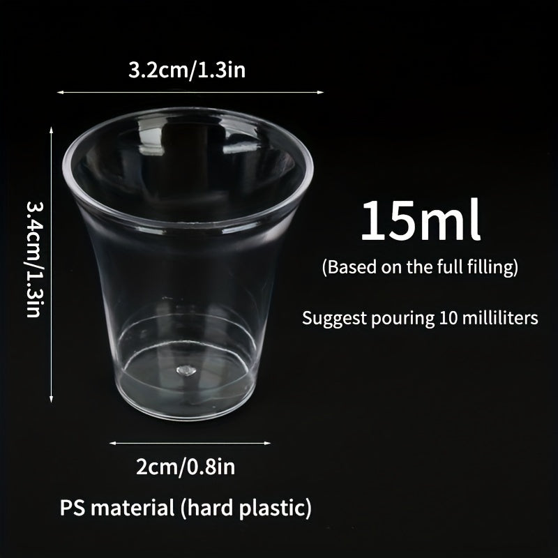 Bir martalik plastmassa shot stakanlar to'plami 50 100 200 500 shisha bayram to'y ichimlik