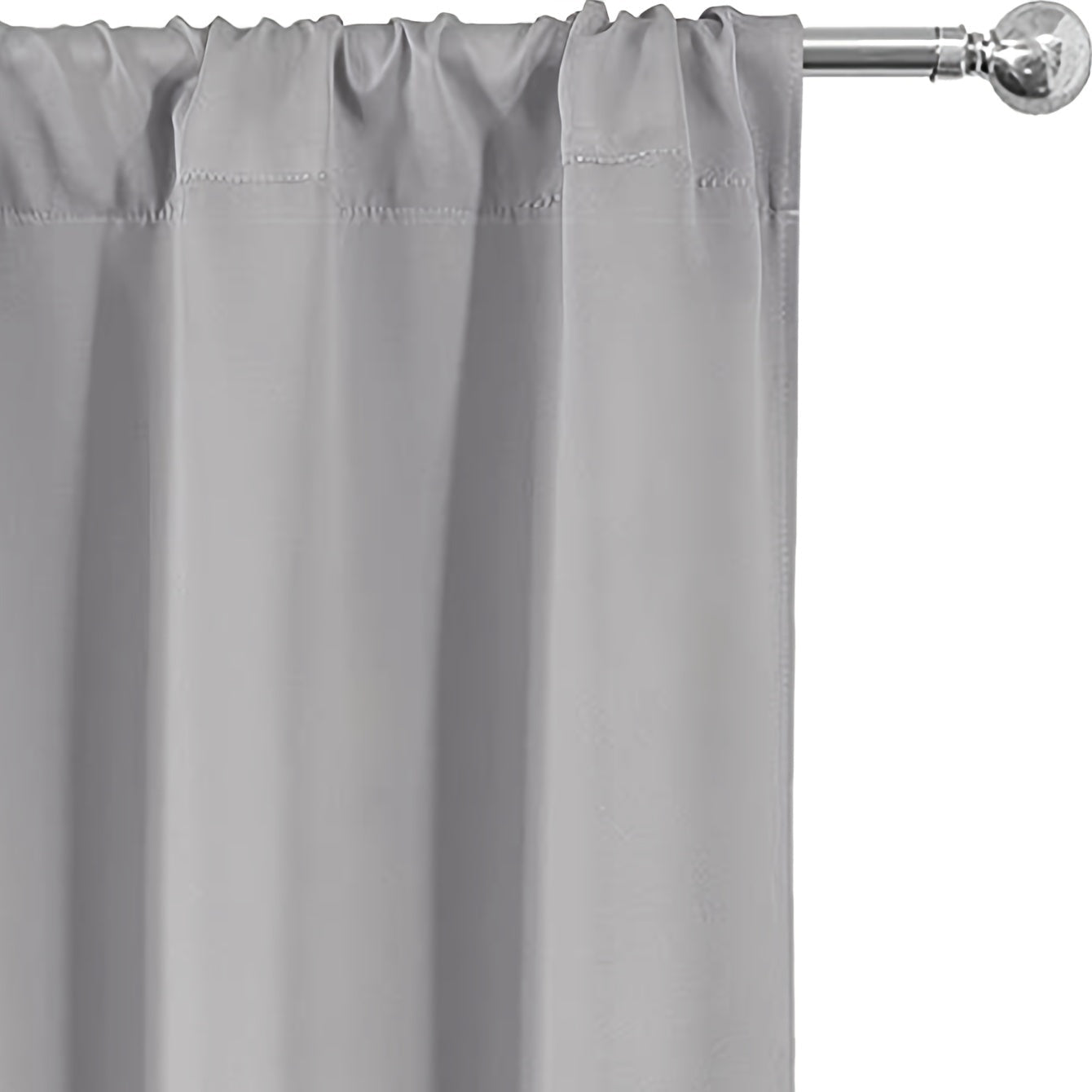 Silvery Rod Curtain for Heat Insulation and Blackout, Room Darkening, 1 Piece
