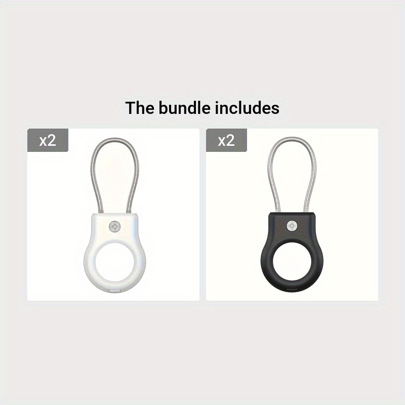 Durable Hard Plastic AirTag Keychain Holder with Lock Case for Luggage