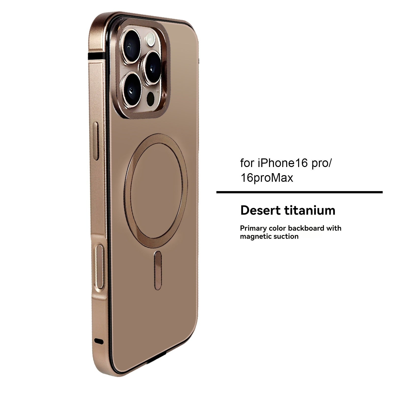 iPhone 16 Pro Max Metal Protective Case with Color Back Panel and Solid Protection
