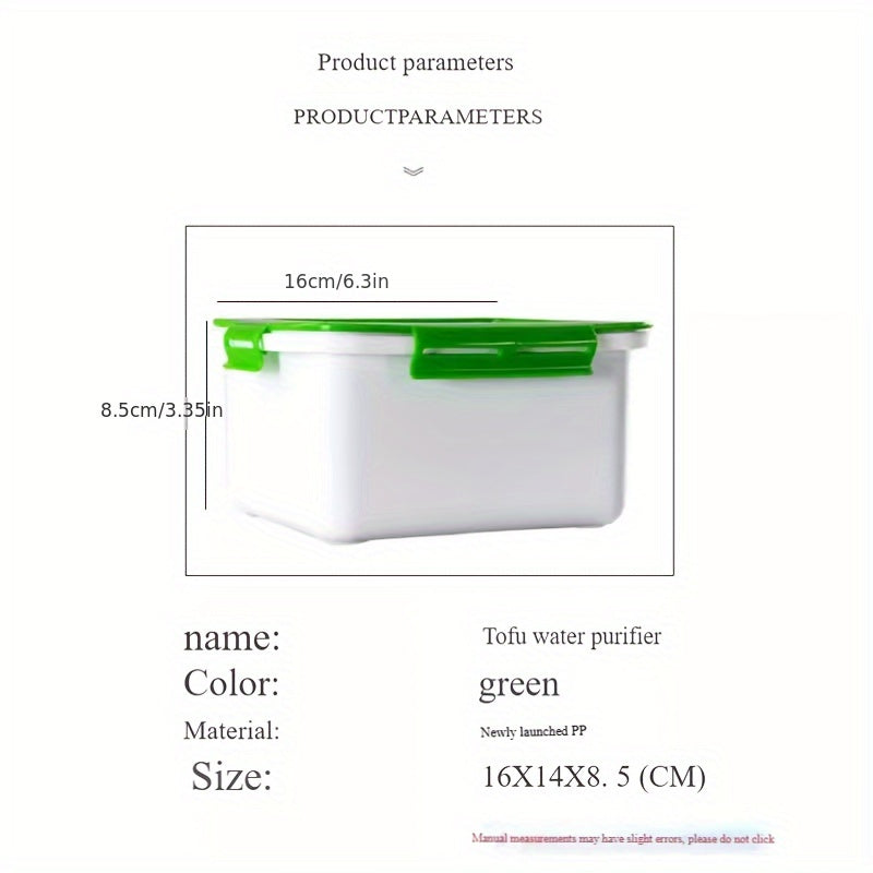 Set of 3 Tofu Pressers with Drainage Port, Food Grade PP, 3 Layers