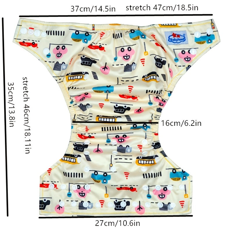 Baby Girls Waterproof Cloth Diaper Reusable Adjustable for 2.7-15kg