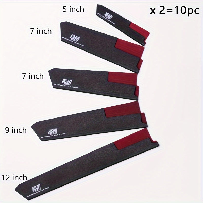 Откройте для себя набор защитных чехлов для ножей FINDKING из 4-12 предметов в универсальном черном пластиковом чехле из ПП. Этот нетоксичный защитник ножей обеспечивает безопасное и удобное хранение ваших кухонных ножей шеф-повара.