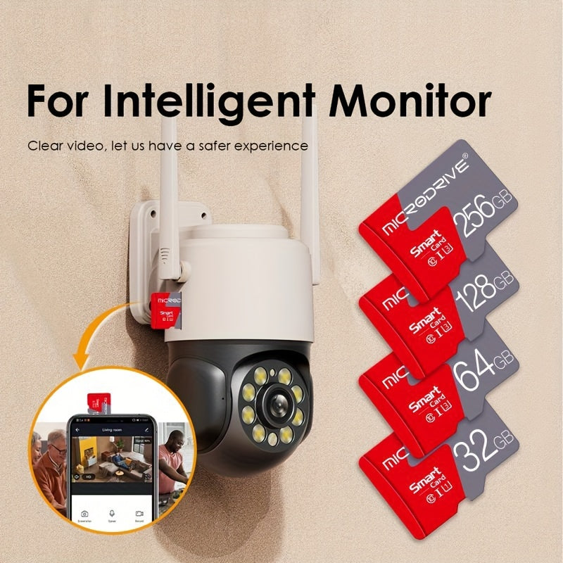 High Speed Class 10 MicroSD Card with SD Adapter 16GB to 256GB U3 for Smartphones Cameras DVRs