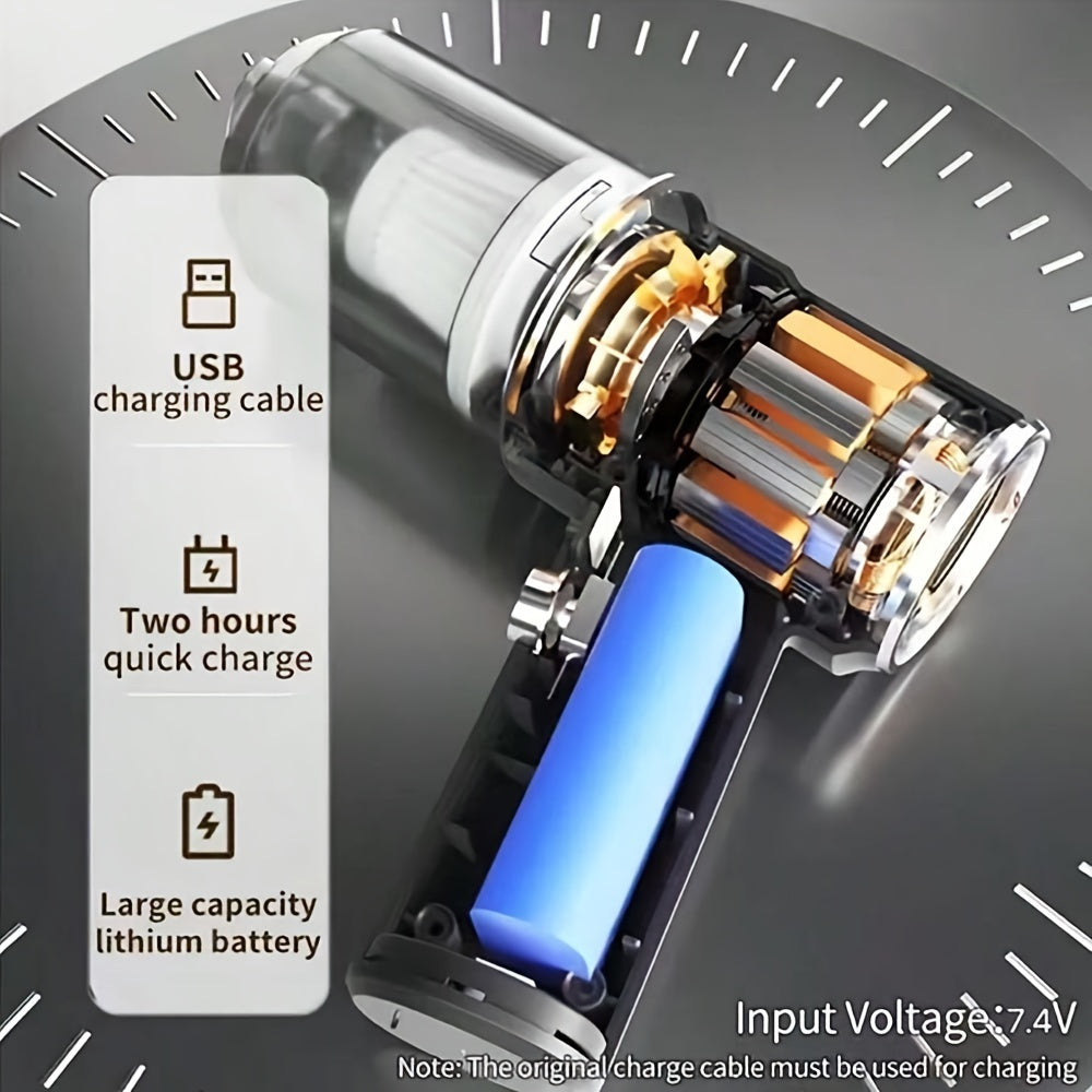Portable Wireless Handheld Car Vacuum Cleaner Strong Suction Rechargeable
