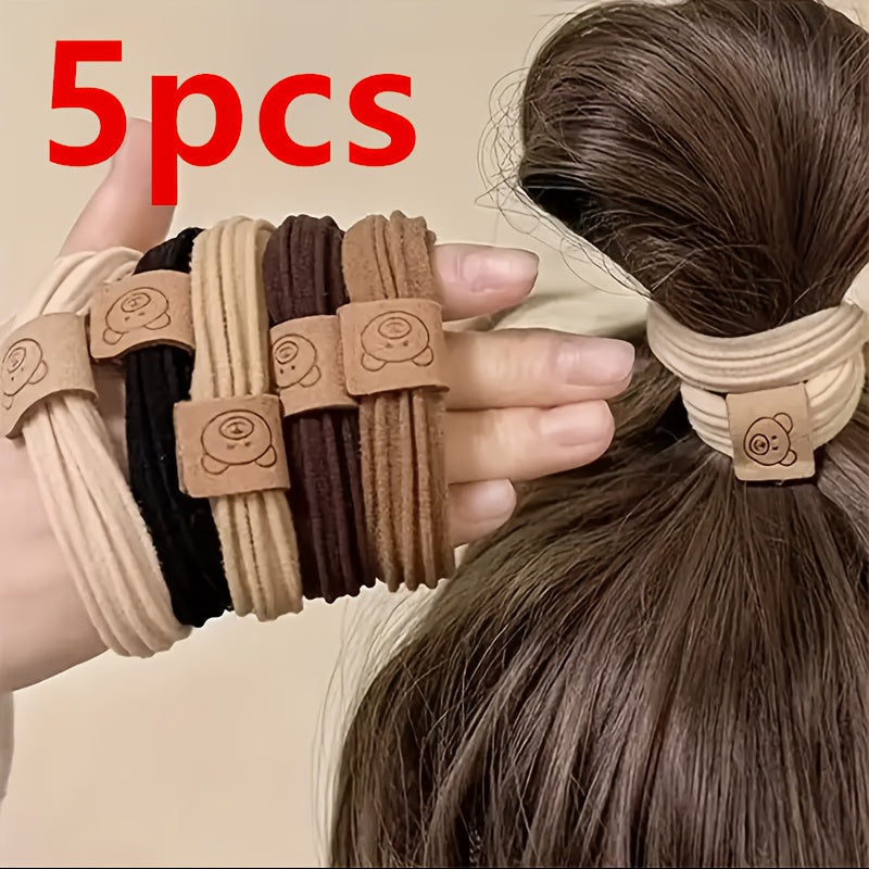 Girls Women Hair Accessories 5/10/15/30 Pcs Elastic Bear Hair Bands