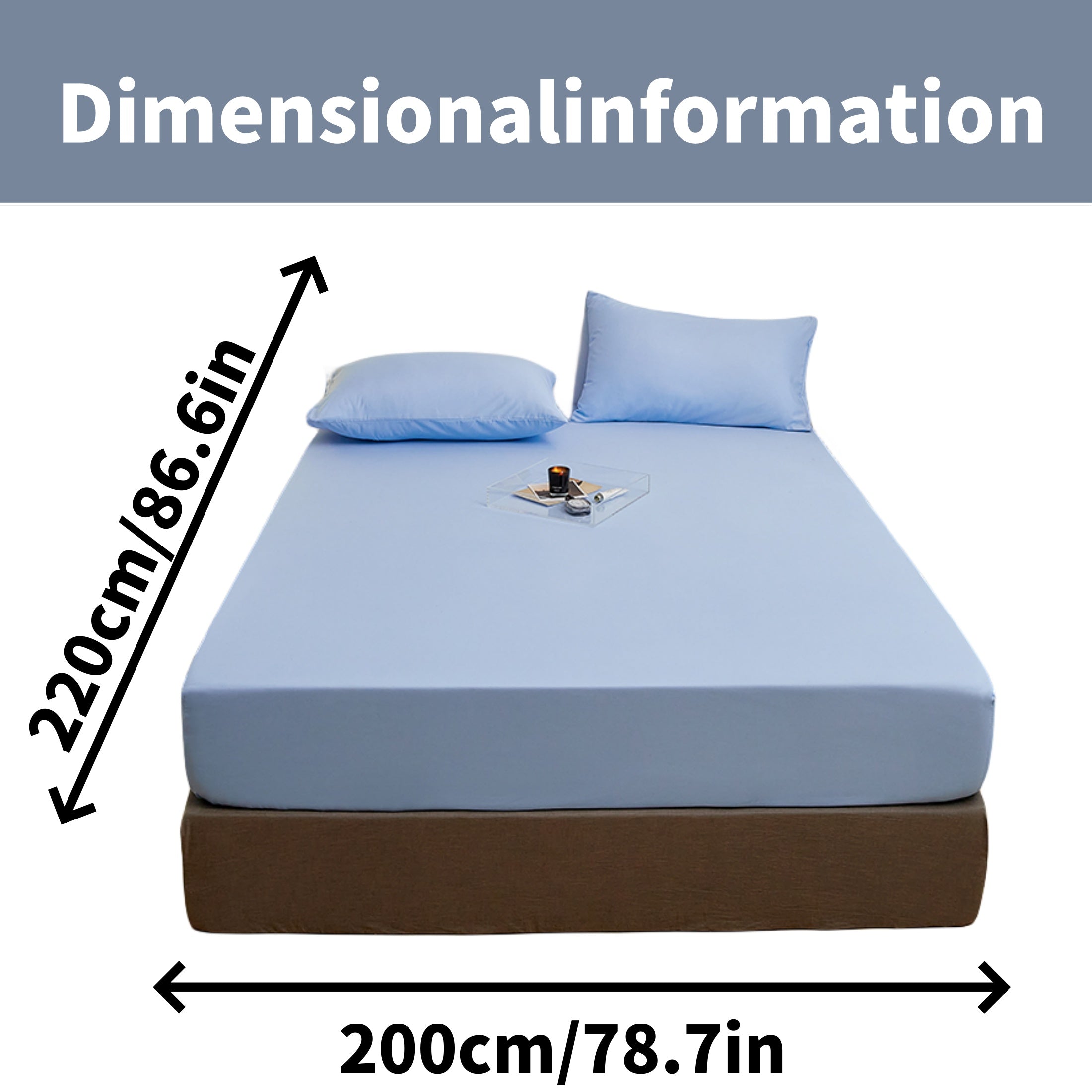 Juego de sábanas ajustadas de poliéster cepillado con 2 fundas de almohada, con bolsillo profundo, ropa de cama