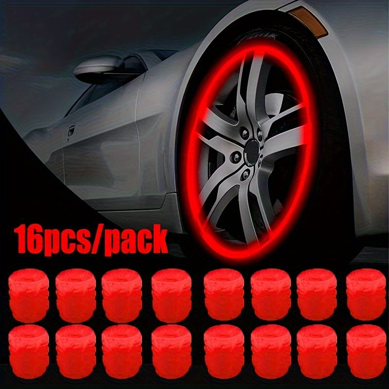 Fluorescent Night Glowing Car Motorcycle Bicycle Wheel Valve Stem Caps