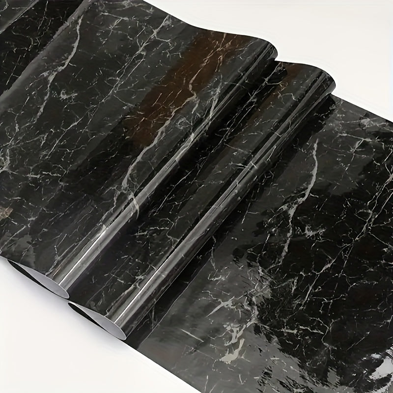 Self-Adhesive Marble Pattern Wallpaper Waterproof Removable for Kitchen Bedroom Living Room