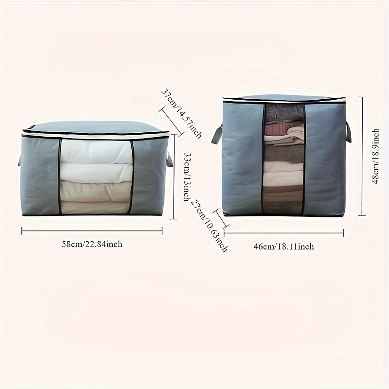 Gran bolsa de almacenamiento plegable con cremallera para mantas, ropa de cama y edredones