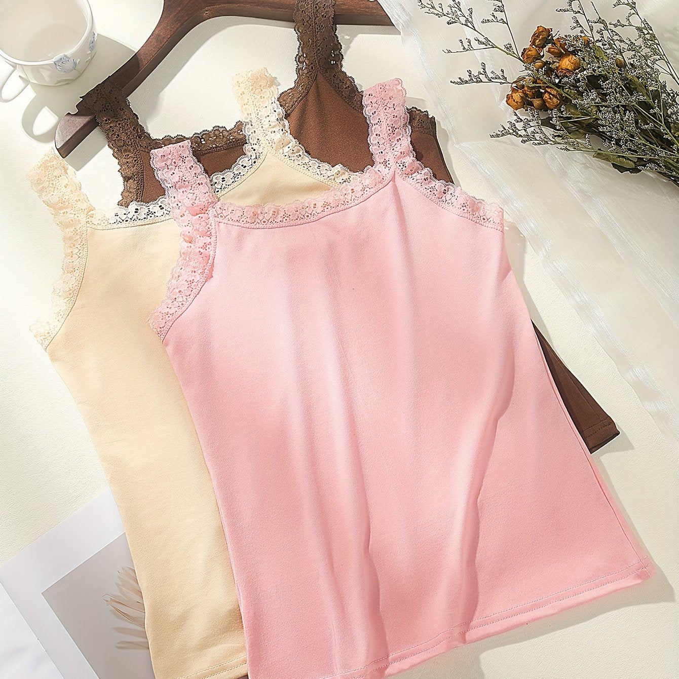 Women's Lace Trim Tank Tops Set for All Occasions