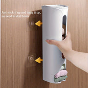 Plastic Garbage Bag Storage Box with Lid Wall-Mounted Organizer for Underwear Socks Kitchen Home