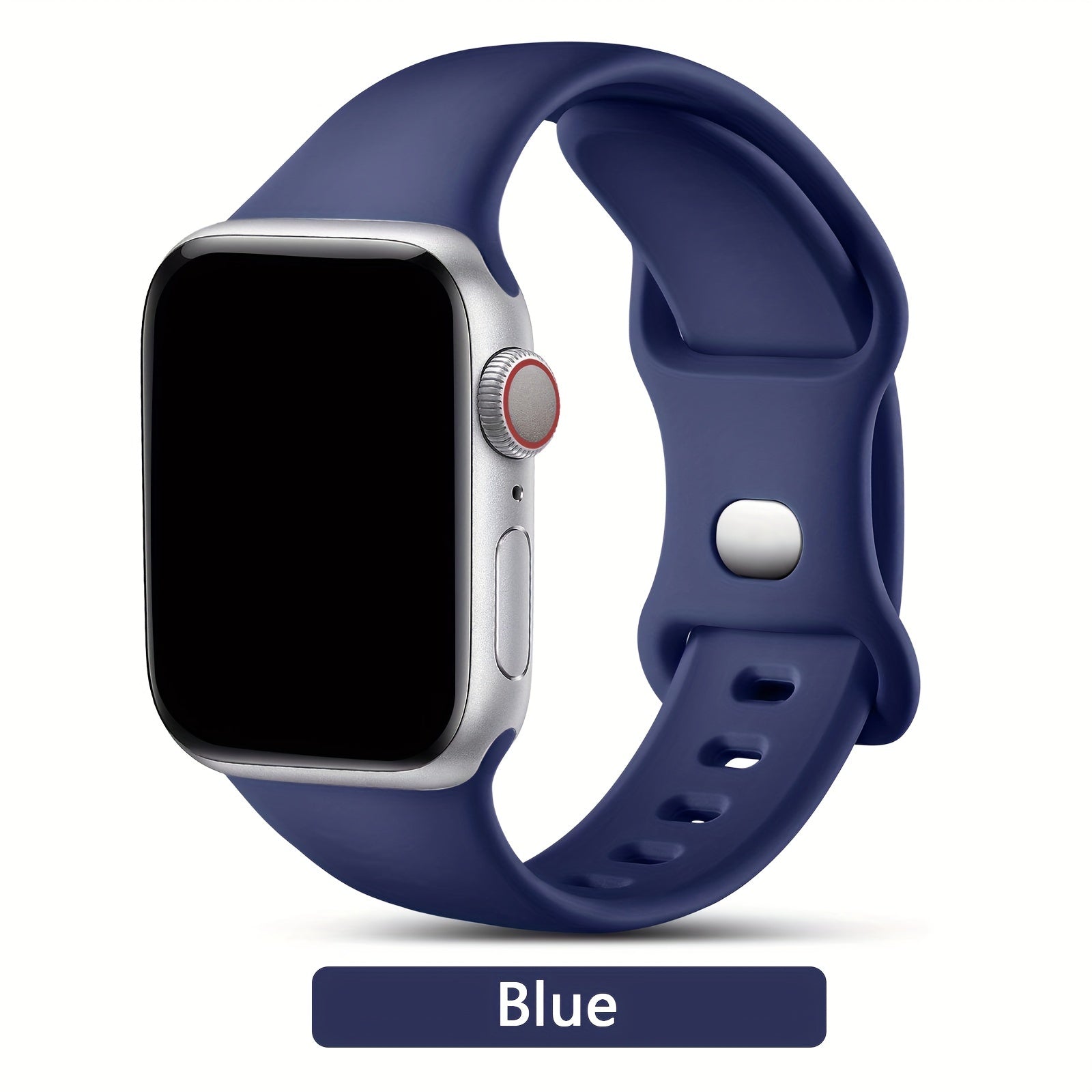 Silicone Sport Watch Band for iWatch Fits 38mm to 49mm Compatible with Series SE Ultra 9 8 7 6 5 4 3 2 1
