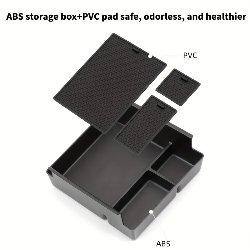 Universal Car Storage Box Central Control Armrest Tray Organizer Black