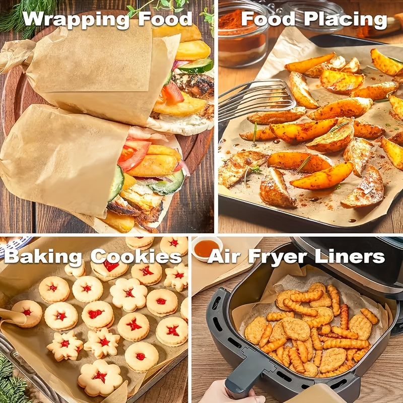 50 Pack Non-Stick Baking Liners for Oven and Air Fryer, Reusable, Food Safe