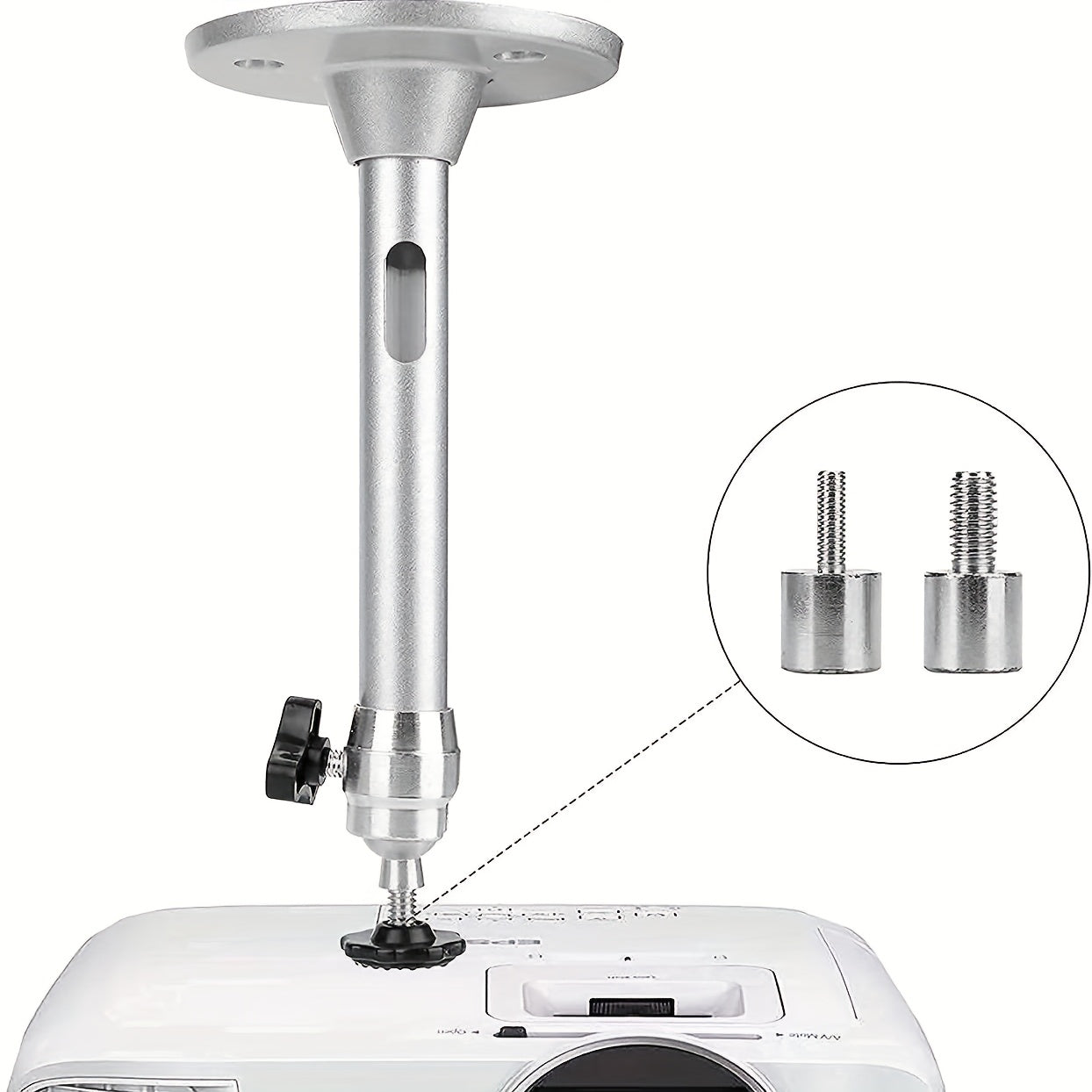 Soporte de montaje para proyector de techo y pared mini de aluminio, ajustable para vehículos automotores