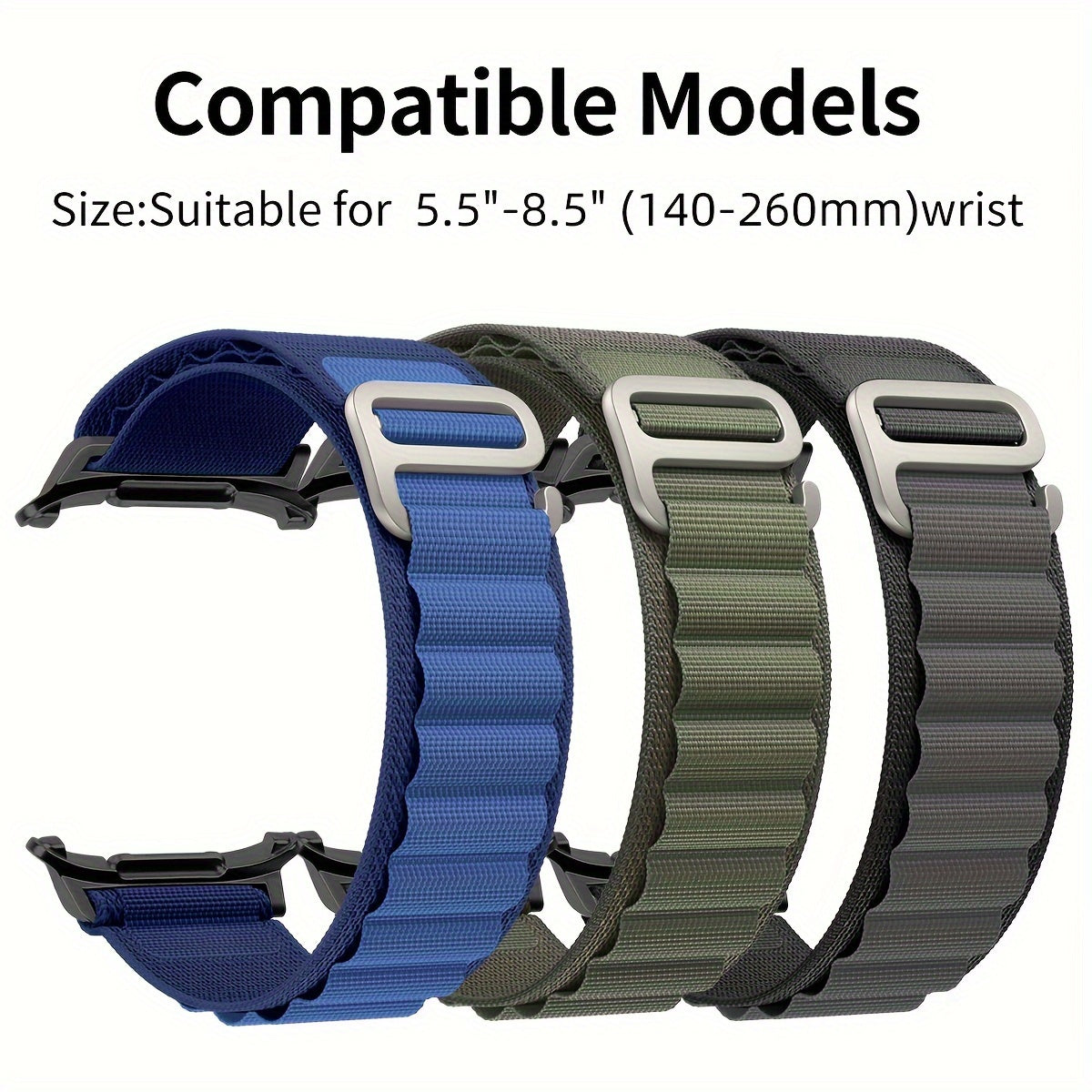 2-Pack Nylon Watch Bands for Galaxy Watch Ultra Water-Resistant Adjustable Straps