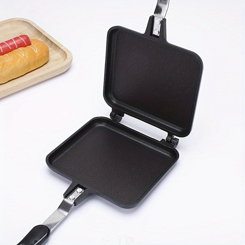 Sartén para sándwich de aluminio, antiadherente, doble cara, bandeja para hornear tostadas para desayuno, tortilla, camping