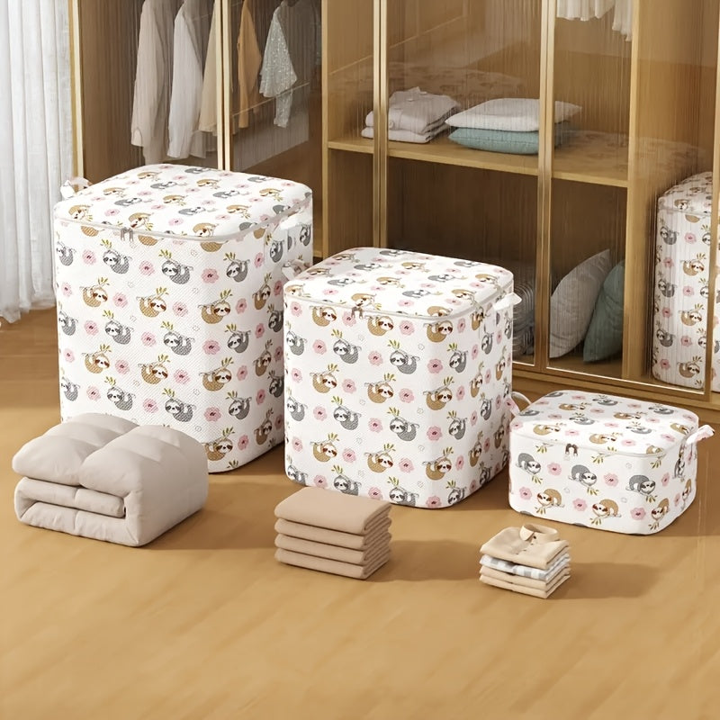 Sloth Patterned Storage Bag Polyester for Bedroom Wardrobe Clothes Toys