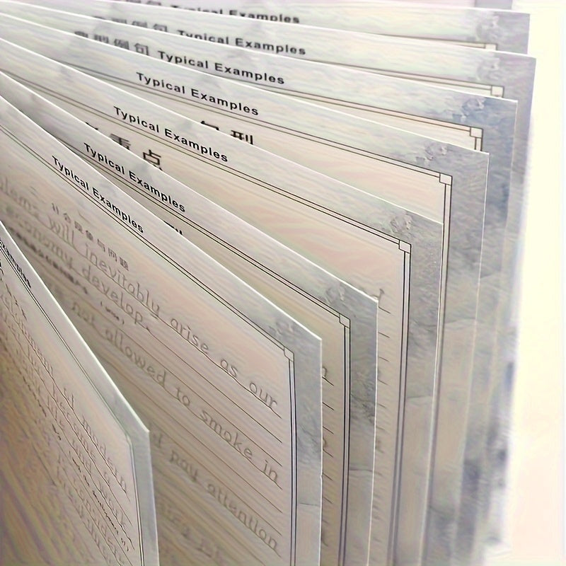 3D Italic ingliz kaligrafiyasi uchun to'liq alfavit va kundalik ofis ishlari uchun so'zlar bilan qayta ishlatiladigan amaliy kitob