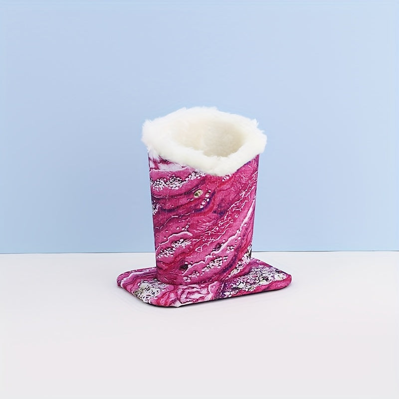 Plush qoplamali, chizishdan himoyalovchi okean to'lqinlari kanvasidan tayyorlangan, ko'zoynaklarni xavfsiz ushlab turish uchun mo'ljallangan stolda yoki tungi stol uchun ko'zoynaklar tashkilotchisi.