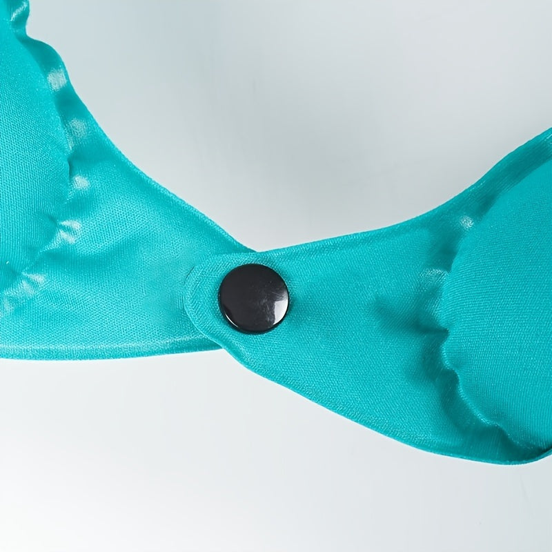 Inflatable U-Shaped Neck Pillow Waterproof Travel Support Compact Washable