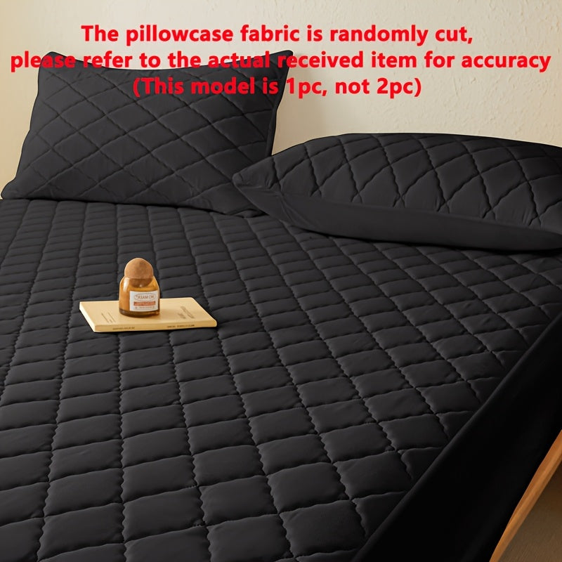 Conjunto de fundas de almohada transpirables e impermeables con protector anti polvo y patrón de cuadrícula diagonal