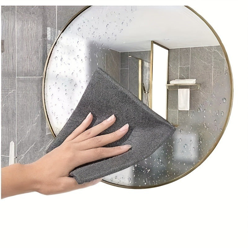 5-Pack Microfiber Glass Cleaning Cloths Woven Absorbent Lint-Free for Windows Mirrors Kitchen Outdoor