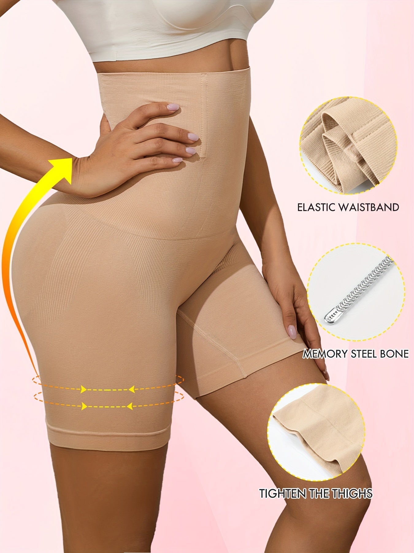 High-Waisted Shaping Pants for Women Slim Waist Abdomen Body Shaper Knit Fabric