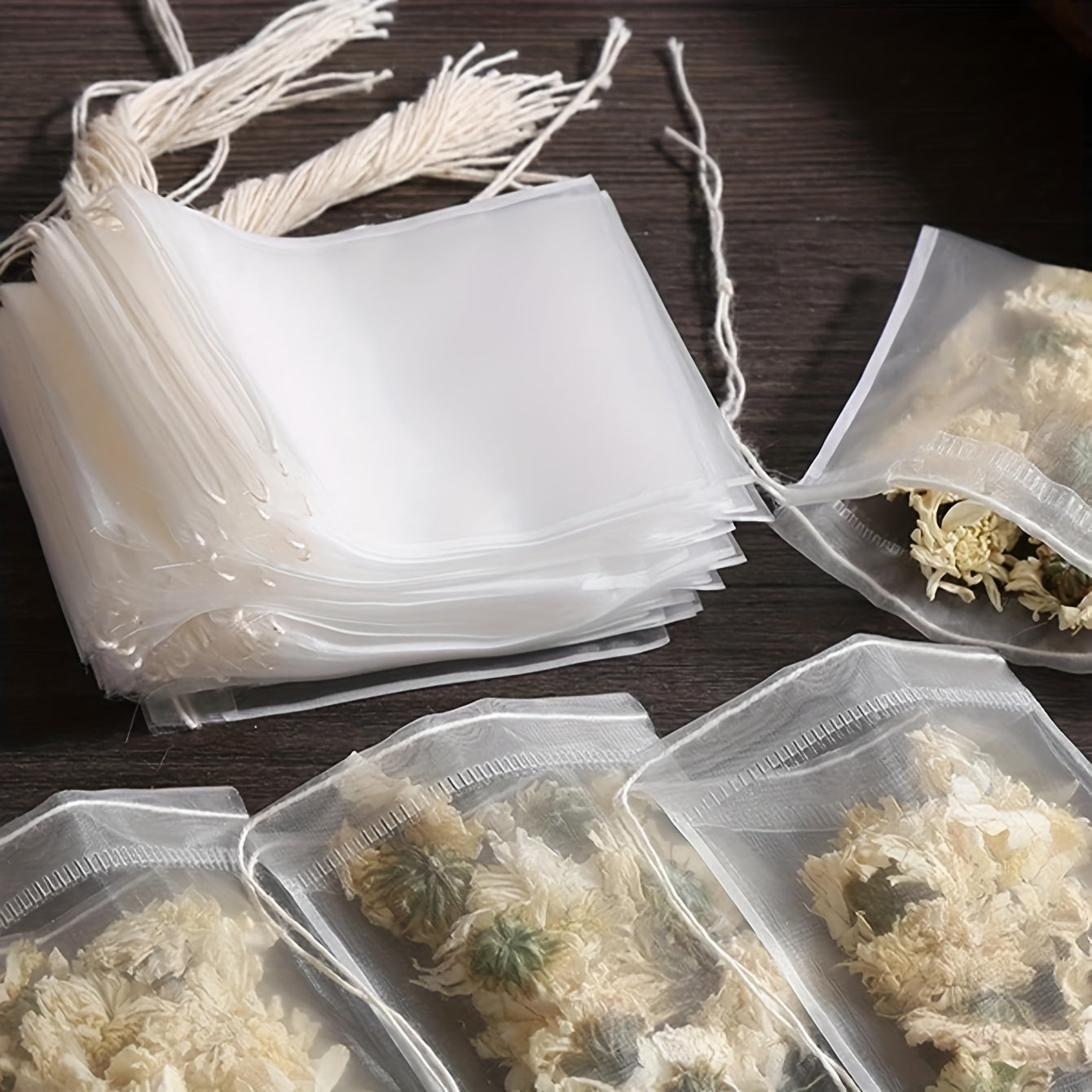 200 Pieces Non-Woven Disposable Tea Bags Coffee Filter Bags Chinese Medicine Decoction Bags