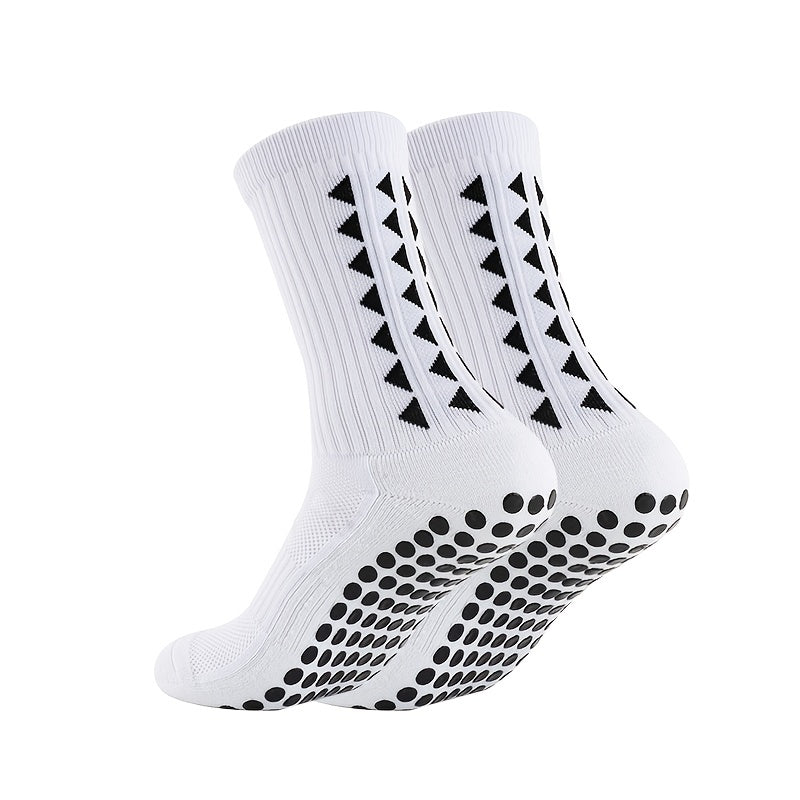 Men Women Geometric Pattern Football Socks 1 5 10 Pairs Towel Bottom Grip