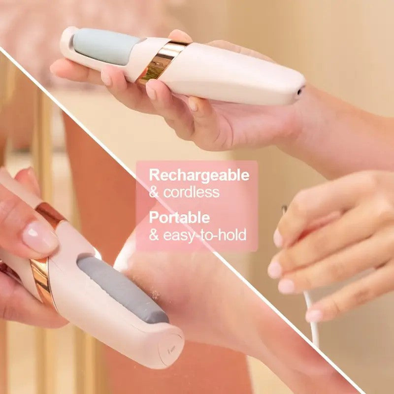 USB-заряженный ножной мельничка и удалитель мозолей с эргономичным дизайном, сменными насадками и перезаряжаемой батареей — мягкое отшелушивание для ног, отличный подарок к Дню матери или