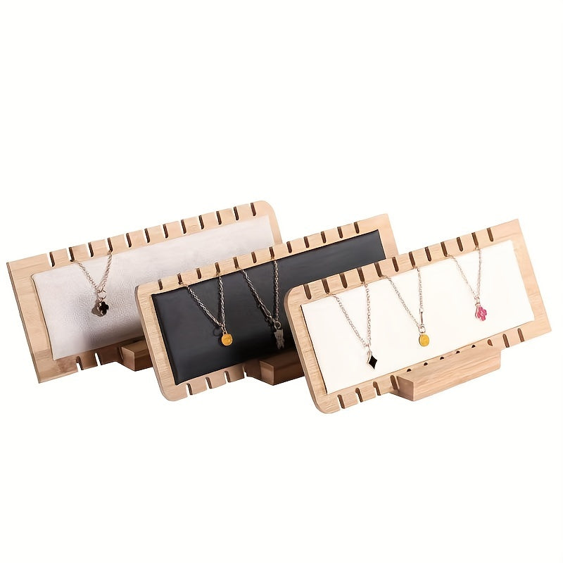 Органайзер для украшений из натуральных материалов на 12 слотов для ожерелий, браслетов и кулонов