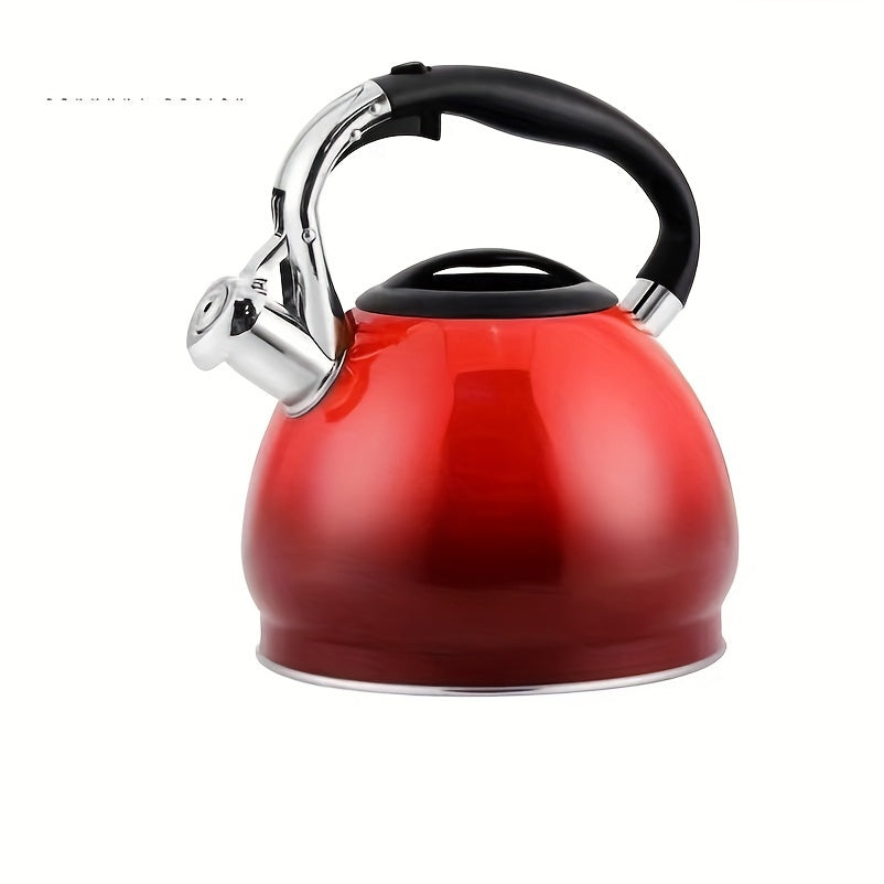 Stainless Steel Whistling Tea Kettle Gradient Design for Gas and Induction Stoves