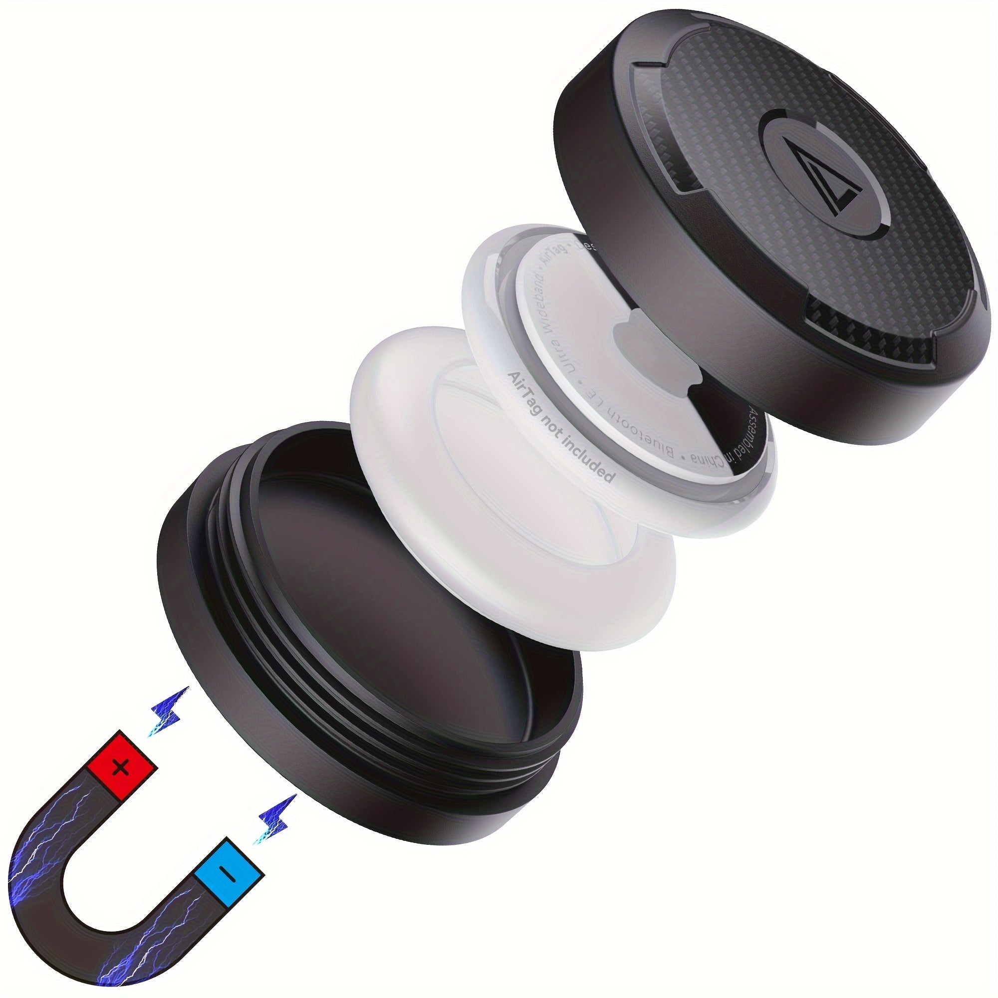 Universal AirTag Case Qattiq Neodimiy Magnit Avtomobil Metall yuzalar uchun