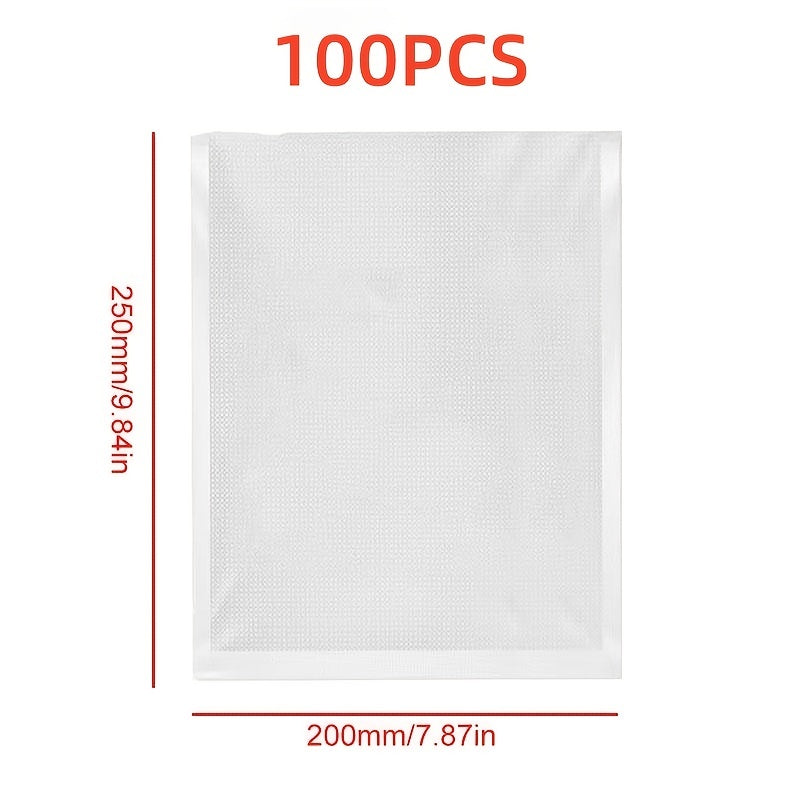 100pcs Food Grade Vacuum Sealer Bags Heavy Duty Durable Thick for Food Preservation