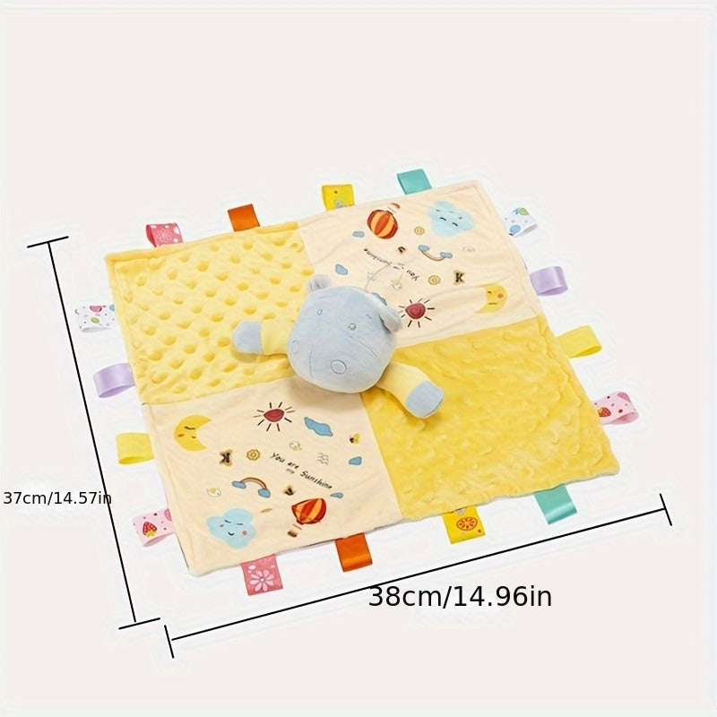 Мягкая игрушка-плюш и одеяло-комфортер с вышитой пледовой защитой для младенцев и малышей